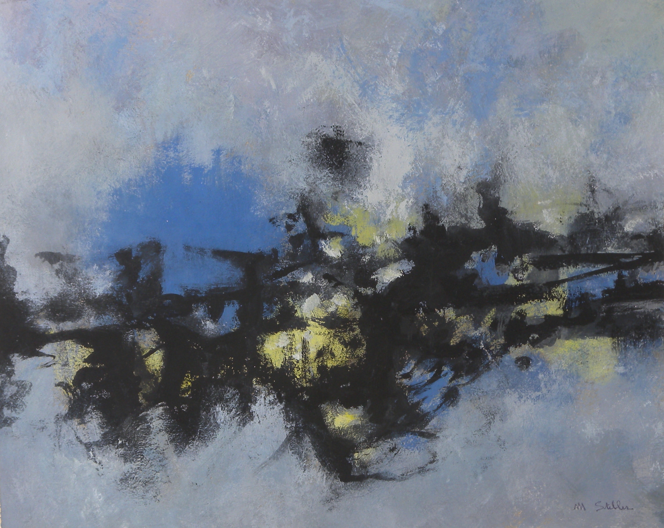 Crépuscule 1962 – Cire, Papier, 37.5x47 cm
