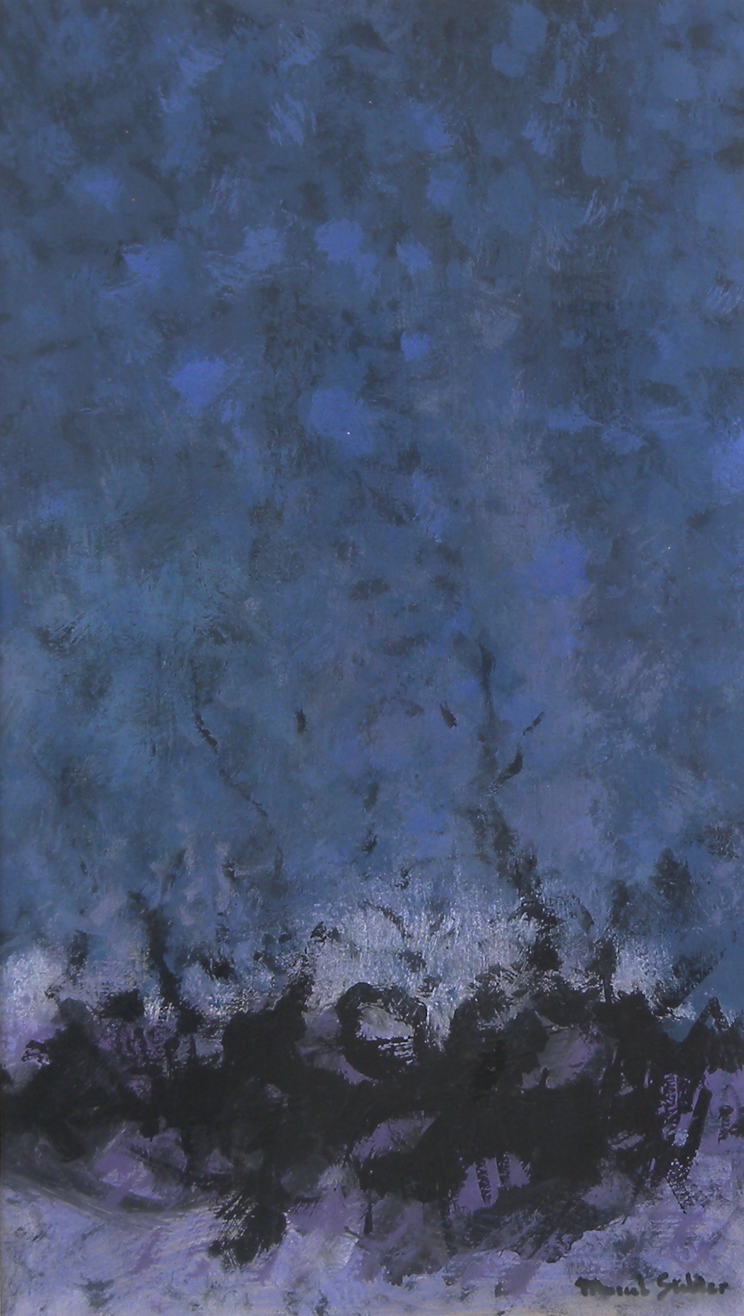 Soir d’automne 1962 – Cire, Papier, 45x24 cm