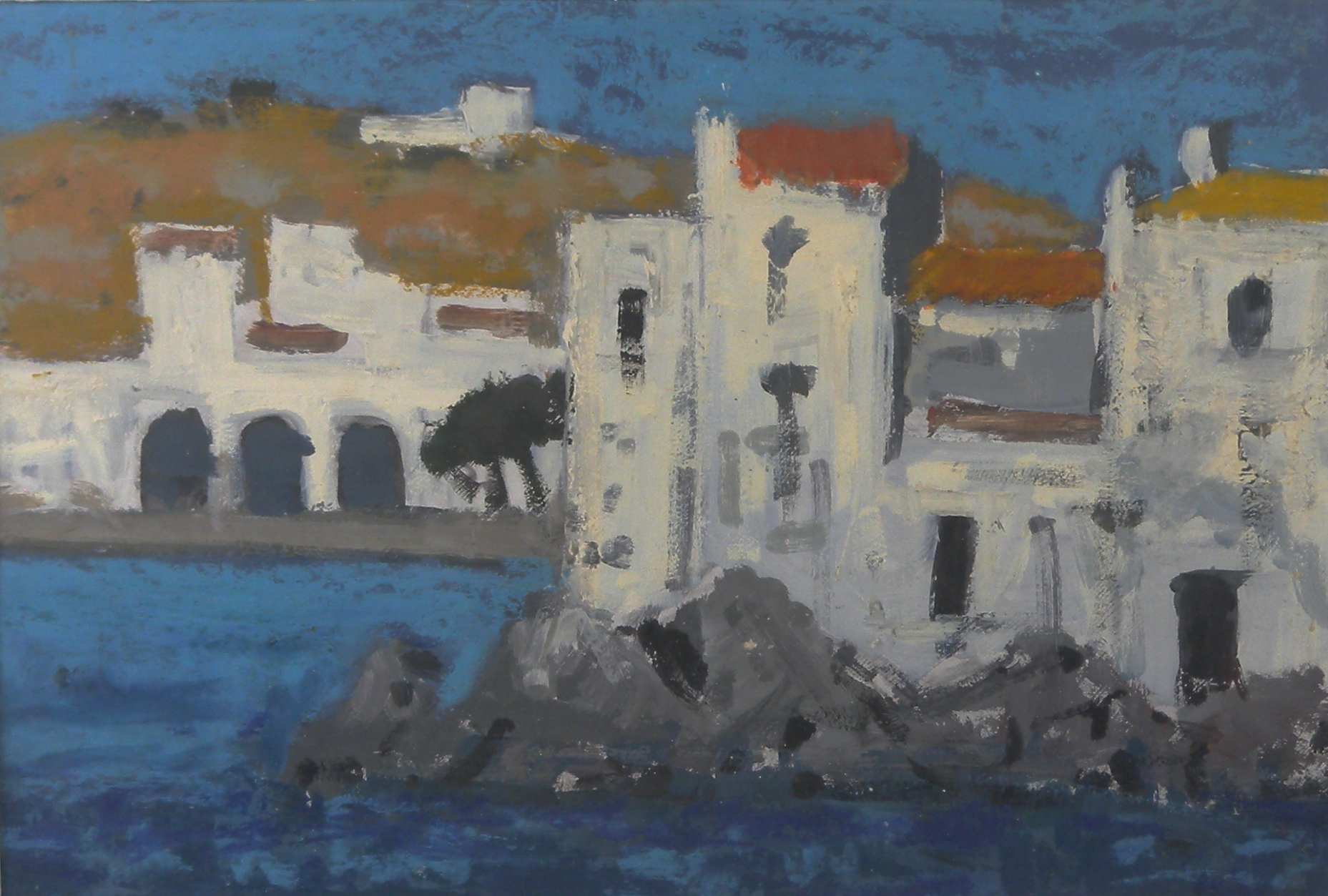 Cadaques (Costa Brava) 1958 – Cire, Papier, 24x33 cm