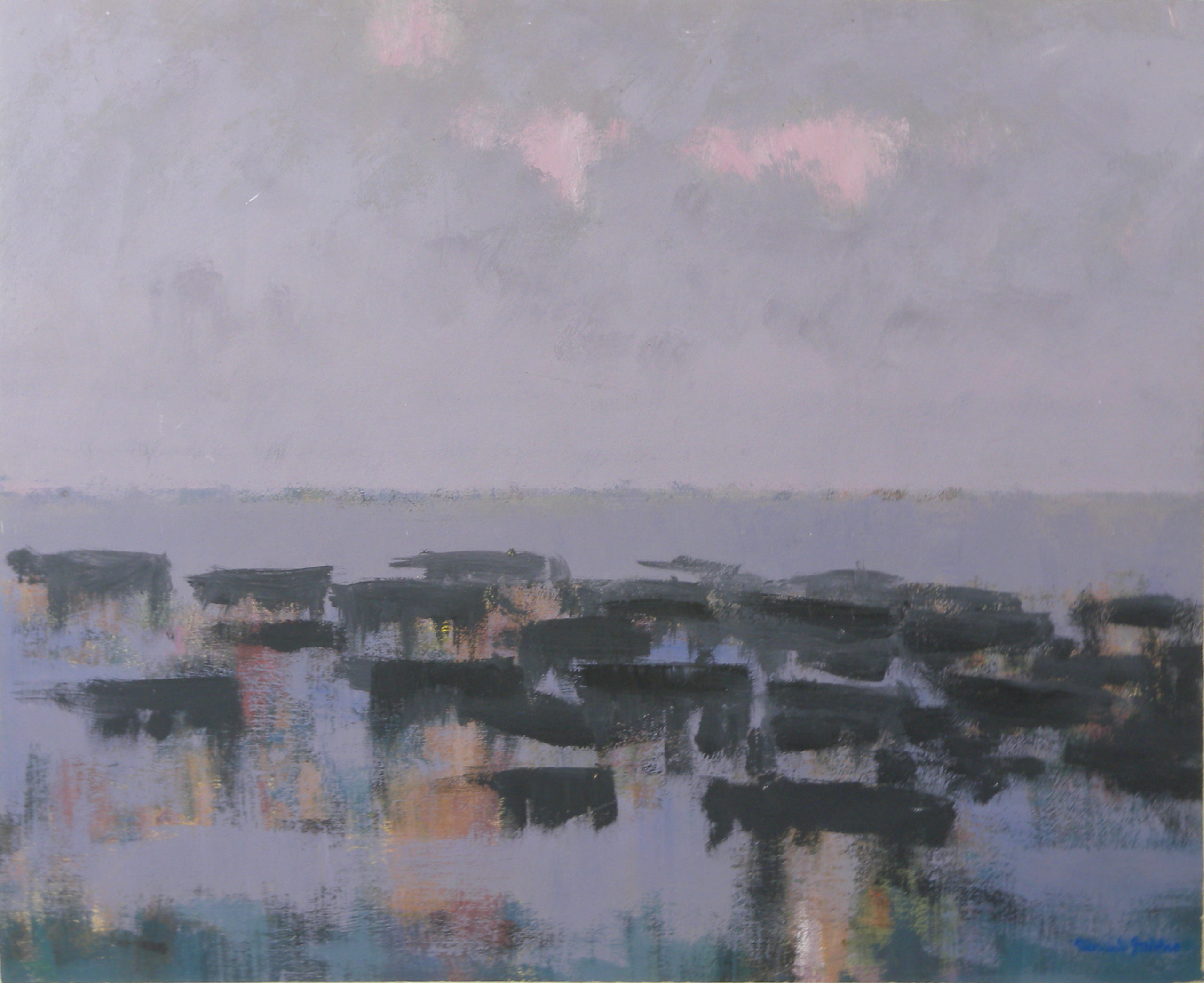 La Camargue Années 1960 – Cire, Papier, 46x56 cm