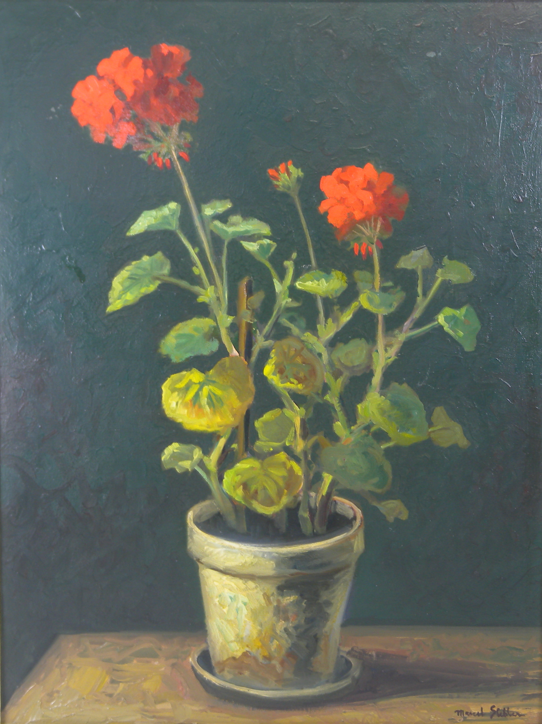 Géranium 1943 – Huile, Toile, 65x50 cm