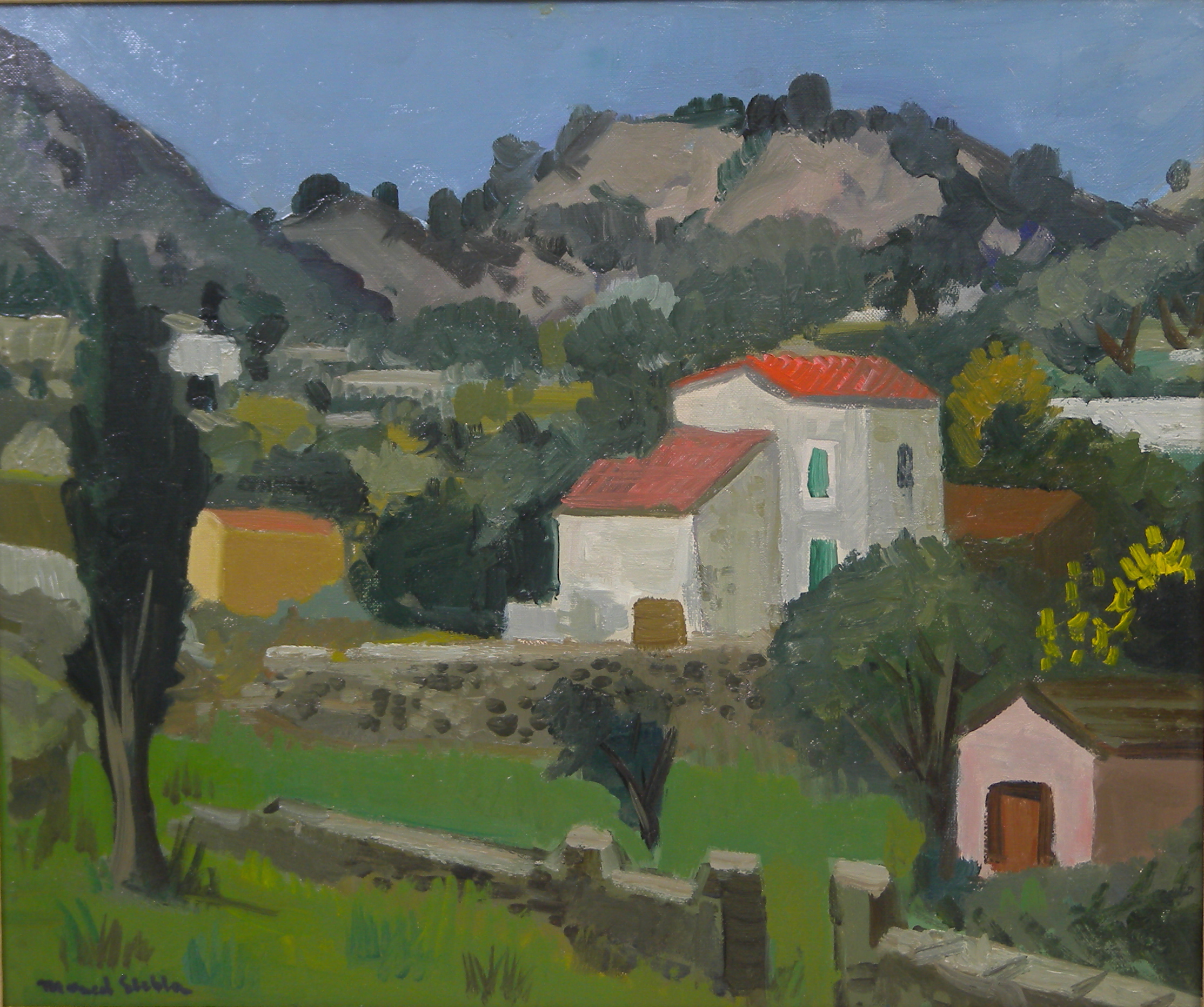 Environs de Menton II 1950 – Huile, Toile, 45.5x55 cm