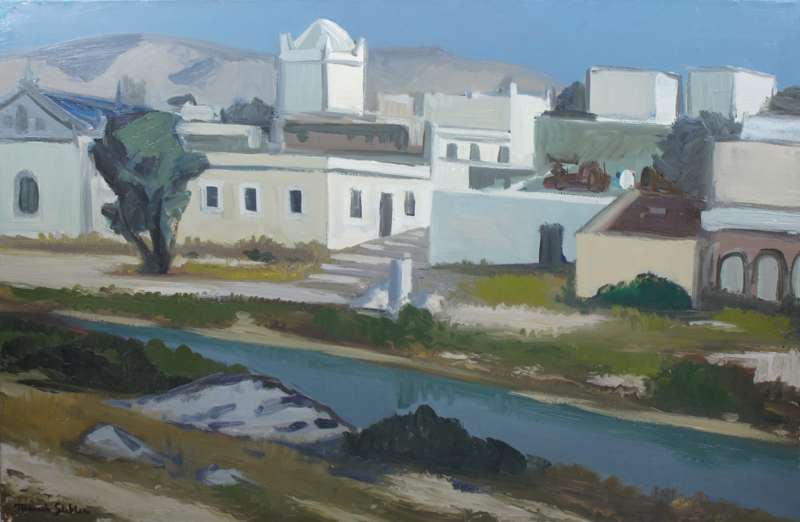 Village d’Andalousie Années 1950 – Huile, Toile, 60x92 cm