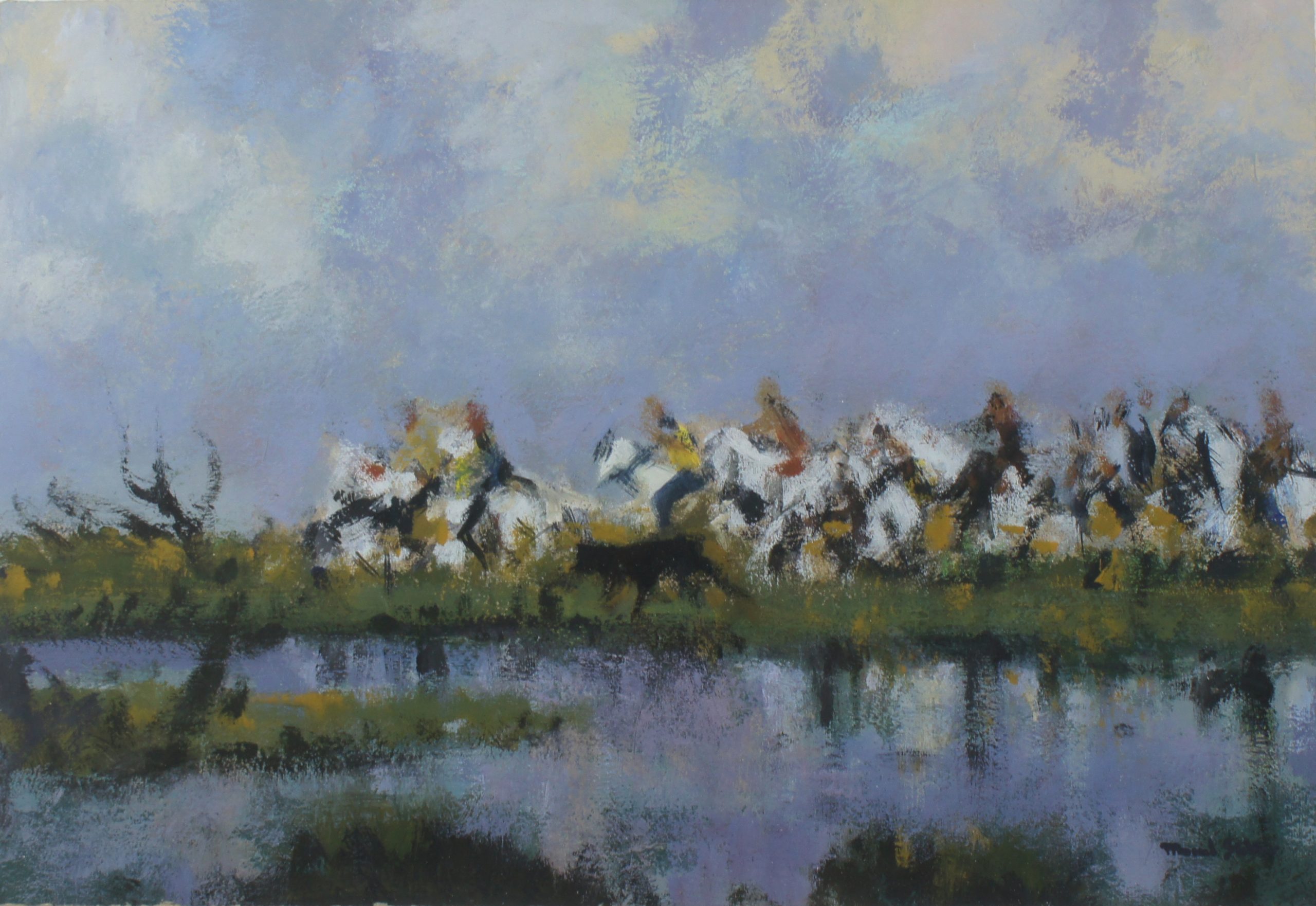 Manade Années 1960 – Cire, Papier, 38x55 cm