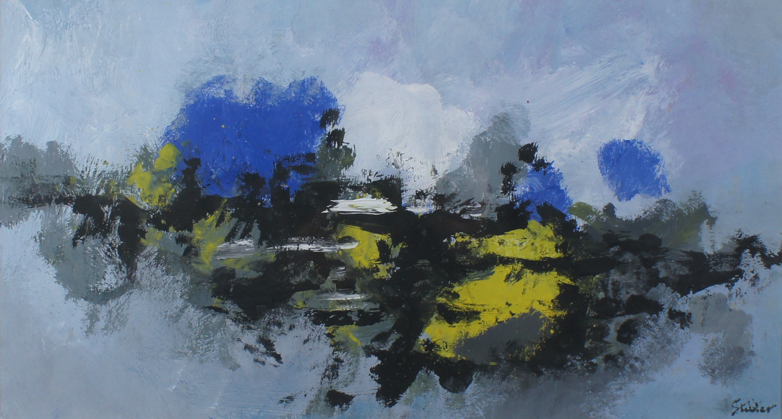 Fête aquatique 1960 – Cire, Papier, 23.5x43.5 cm