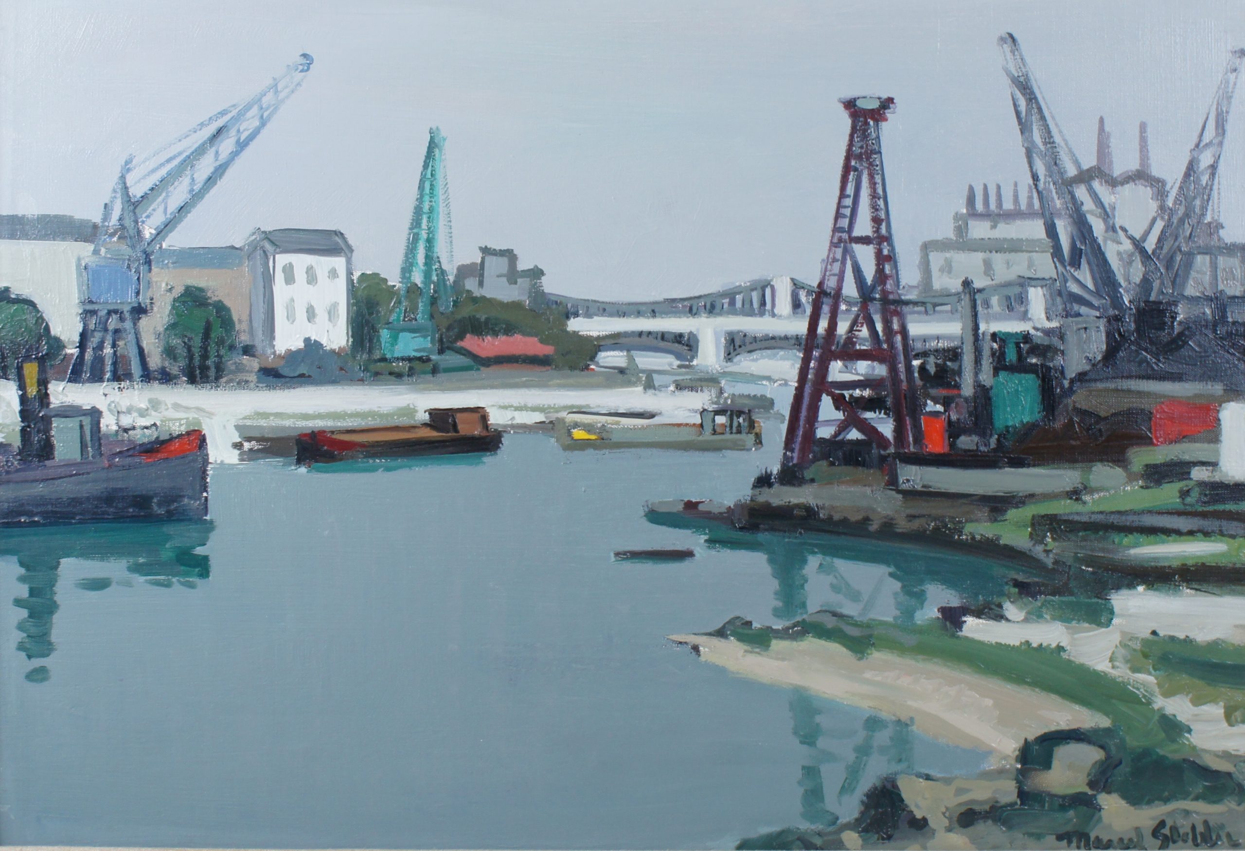 Ivry (Seine) Années 1950 – Huile, Toile, 38x55d cm