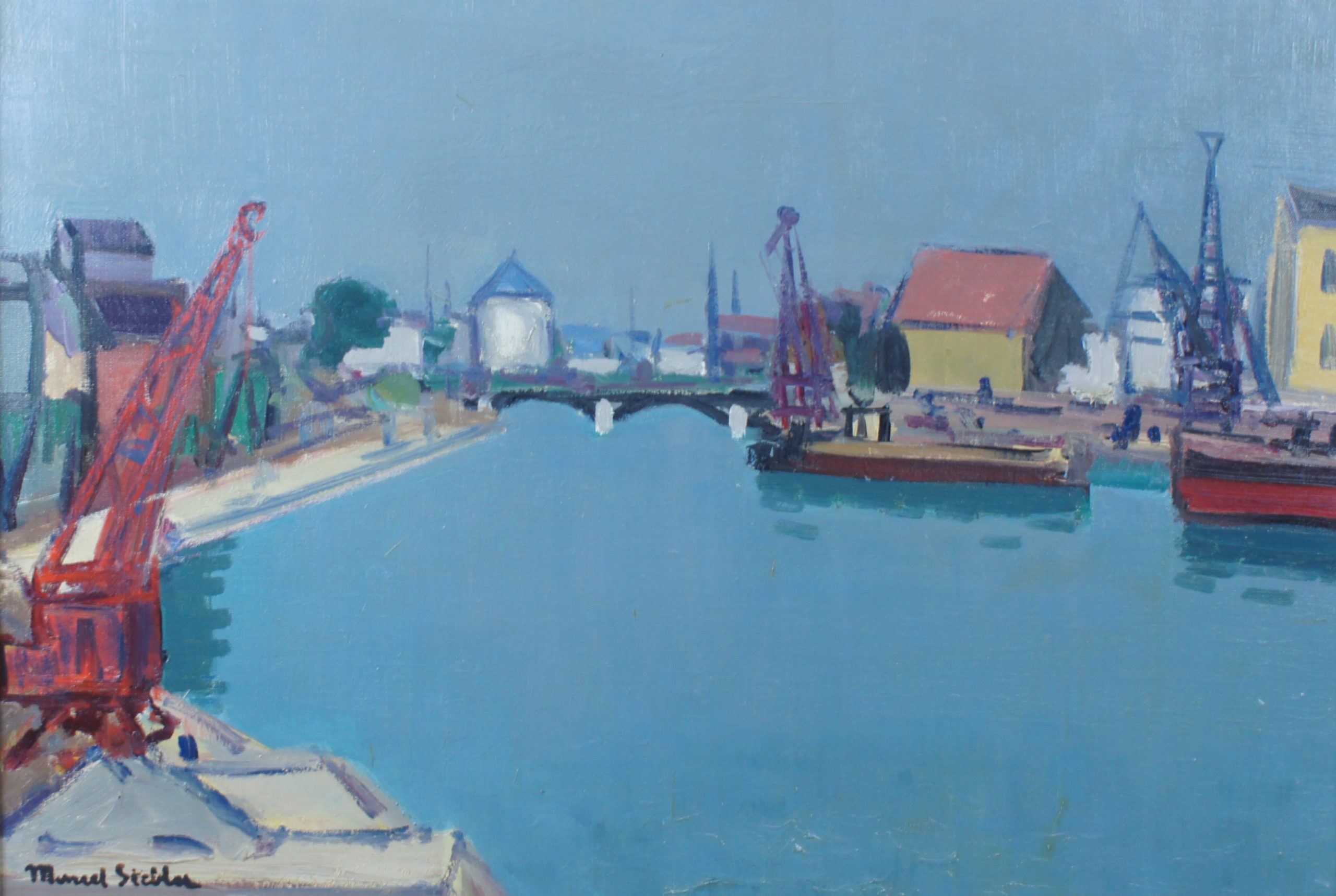 Auxerre Années 1950 – Huile, Toile, 38x55 cm