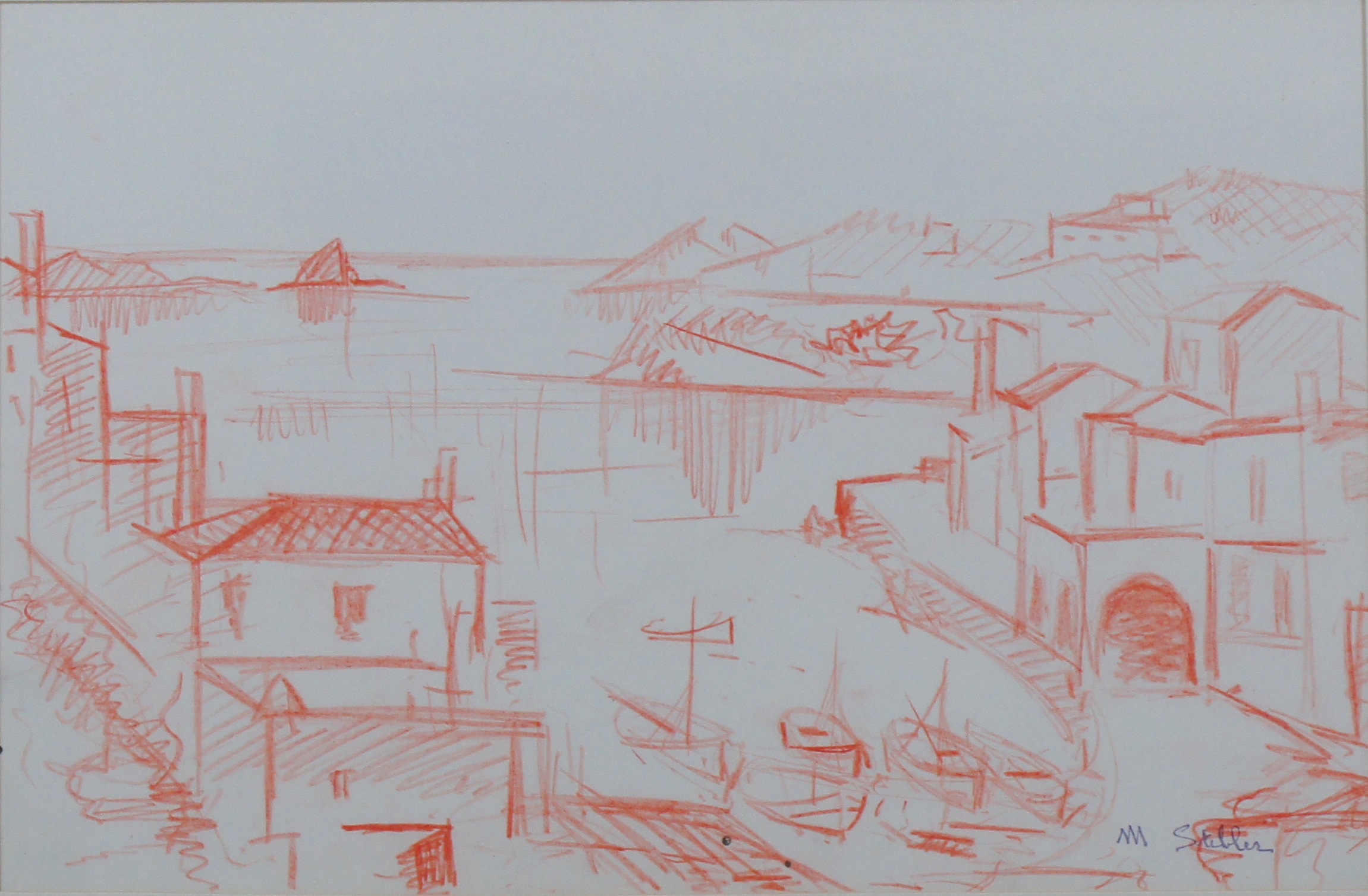 Costa Brava  – Sanguine, 24x37 cm