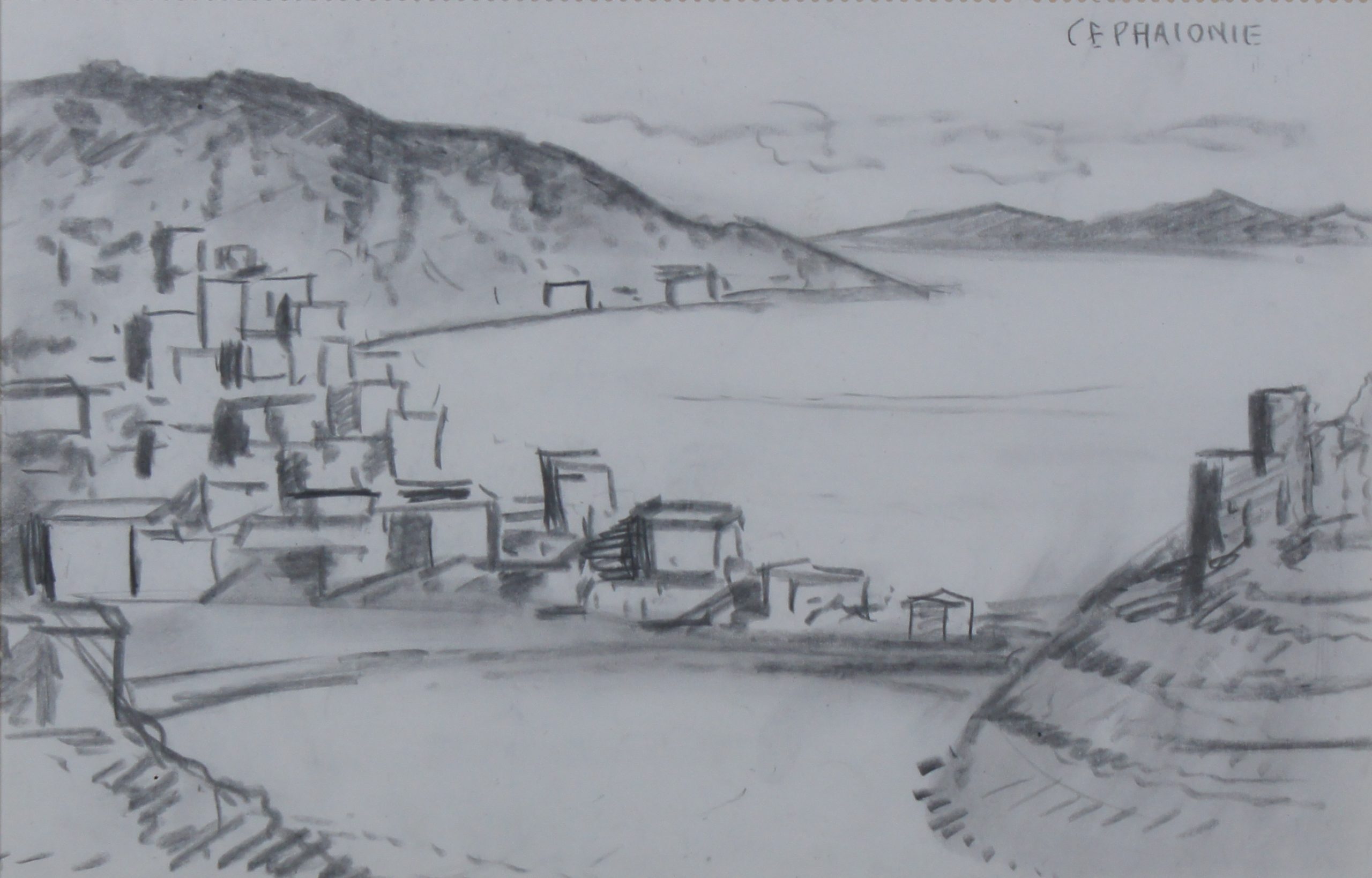 Cephaionie  – Fusain, 24x37 cm