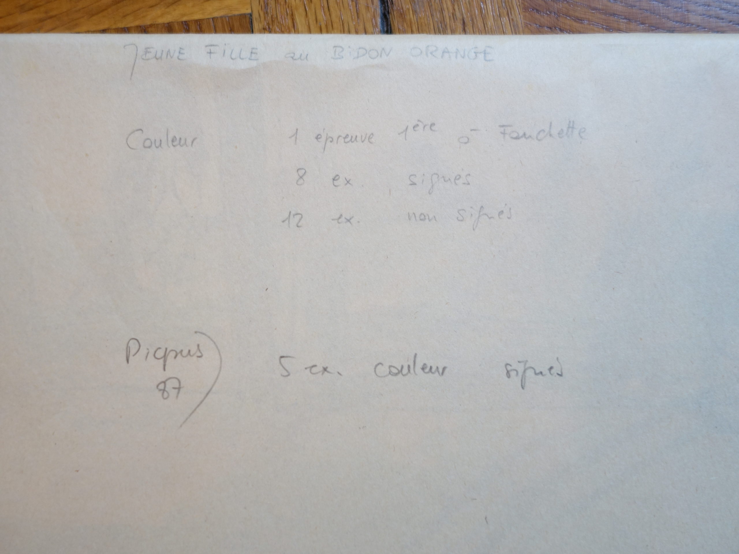 Jeune fille au bidon rouge Années 1960 – Lithographie, 56x45 cm